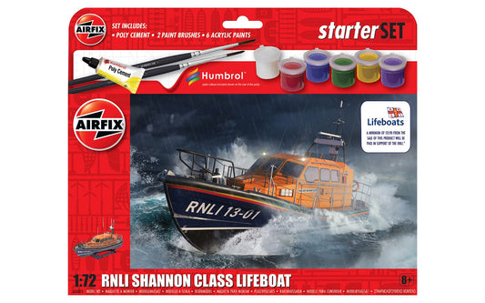 Airfix 2024 Release 1/72nd scale Starter Set - RNLI Shannon Class Lifeboat - PreOrder