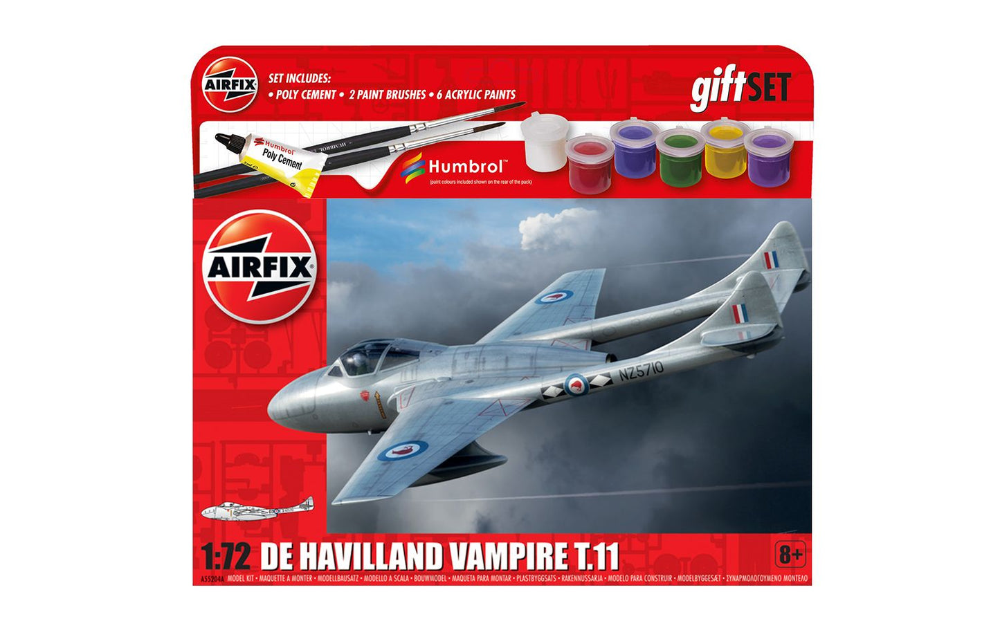 Airfix 1/72nd scale de Havilland Vampire T.11 Gift Set
