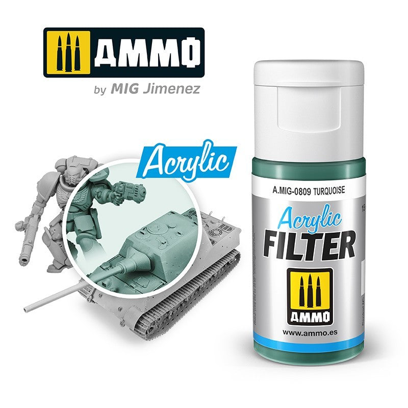 MiG Ammo Acrylic Filter - Turquoise