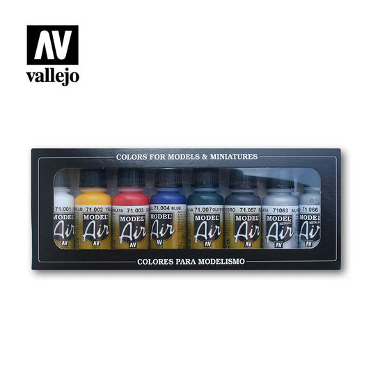 Vallejo Model Air Set - Basic Colors (x8)