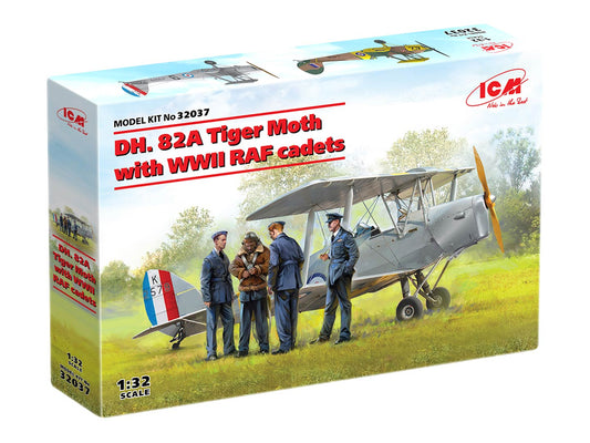 ICM 1/32nd scale de Havilland D.H.82a Tiger Moth with WWII RAF Cadets