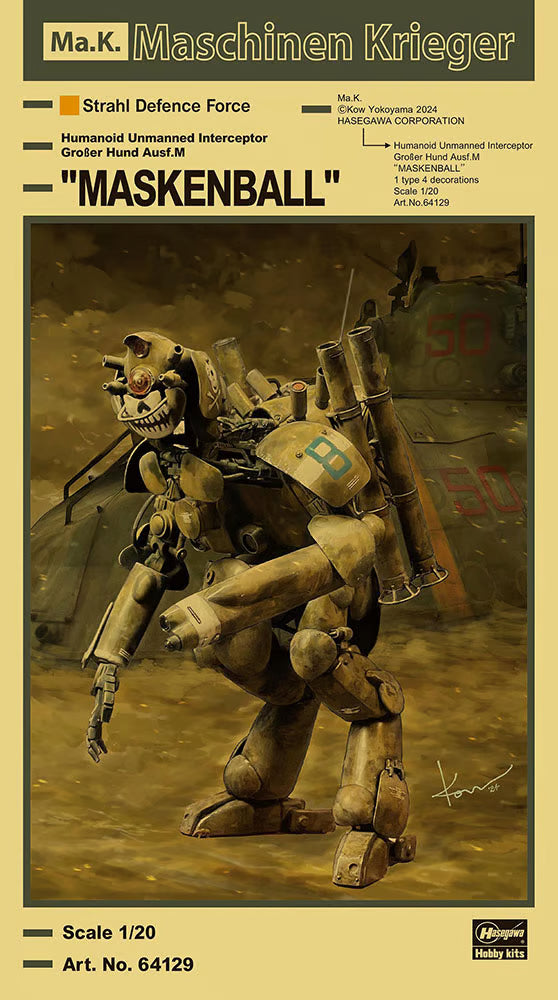 Hasegawa 1/20th Scale Maschinen Krieger Ma.K. Humanoid Interceptor Groser Hund Ausf.M
