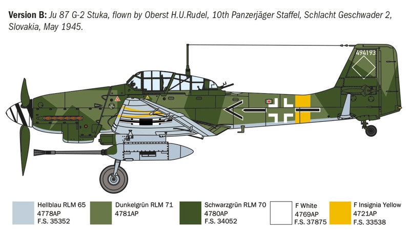 Italeri 1/72nd scale Ju 87 G-2 Kanonenvogel