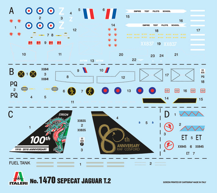 Italeri 1/72nd scale Jaguar T.2 RAF Trainer