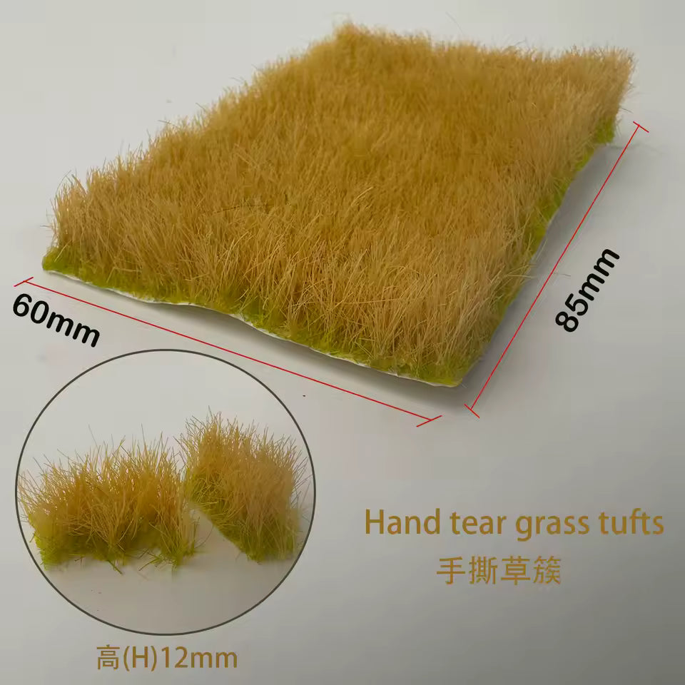 Grass Tuft mat ~12mm, 60x85mm, Grass Yellow