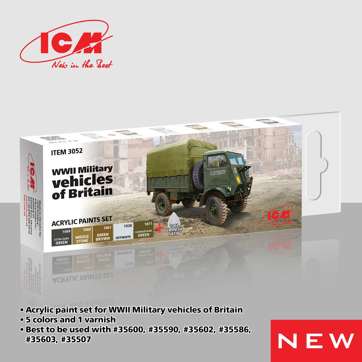 ICM Paint Set - WWII Military Vehicles of Britain – Mann's Model Moments