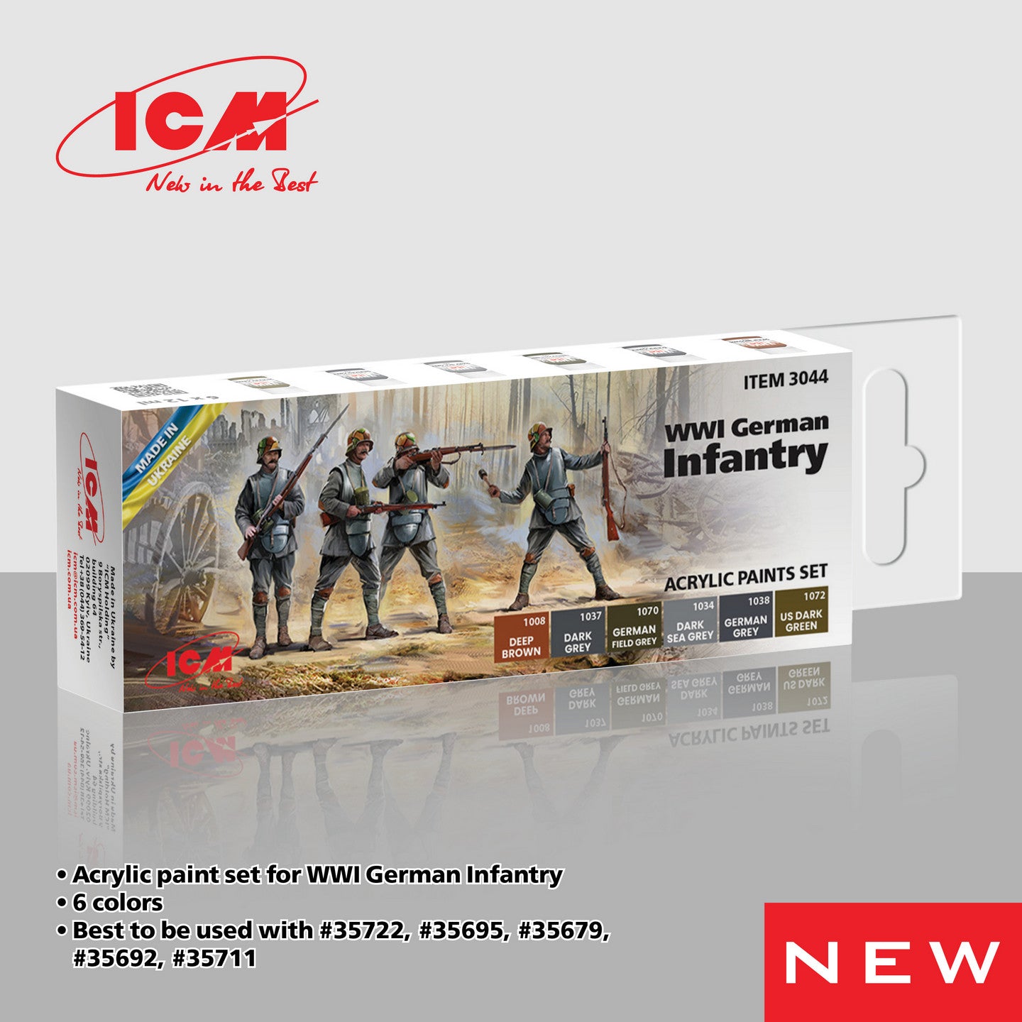 ICM Paint Set - WWI German Infantry – Mann's Model Moments