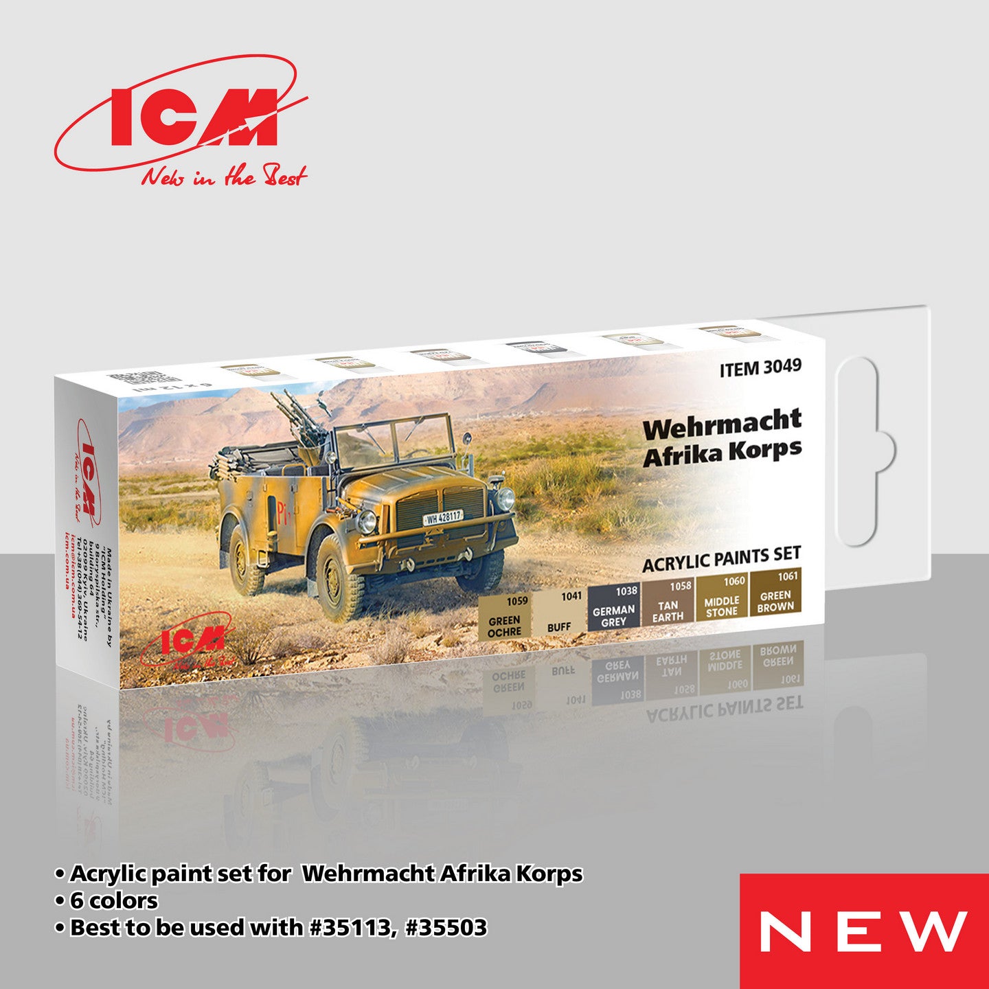 ICM Paint Set - Wehrmacht Afrika Korps – Mann's Model Moments