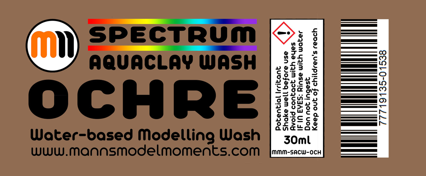 Complete Set of 15 MMM 30ml AquaClay Washes