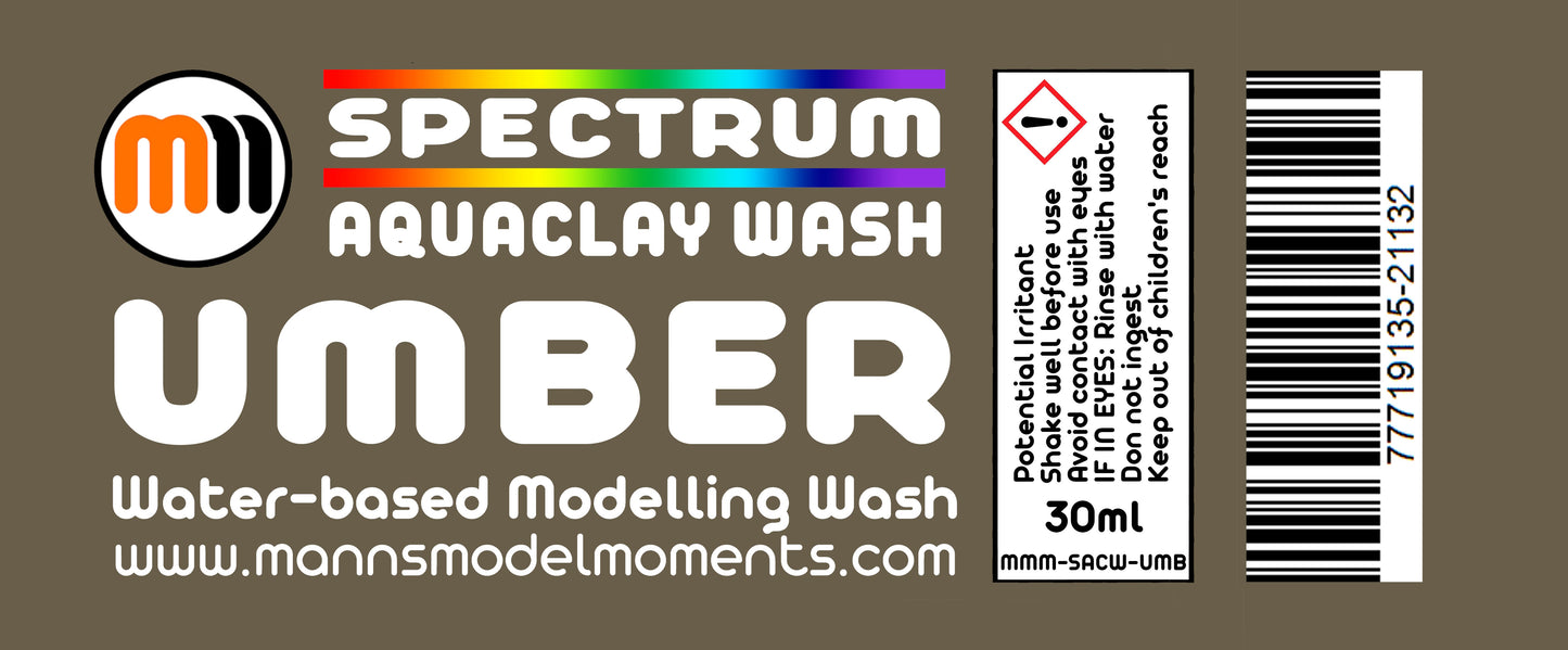 Complete Set of 15 MMM 30ml AquaClay Washes
