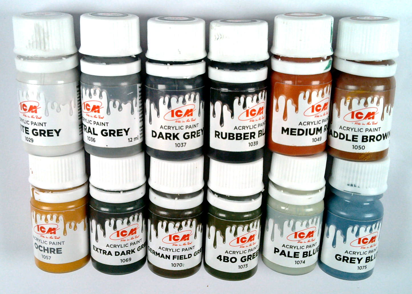 ICM WWII Luftwaffe Basic Mixing Bundle 1 - 12 paints in 12 colours