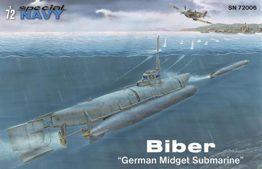 Special Navy 1/72nd scale Biber German Midget Submarine