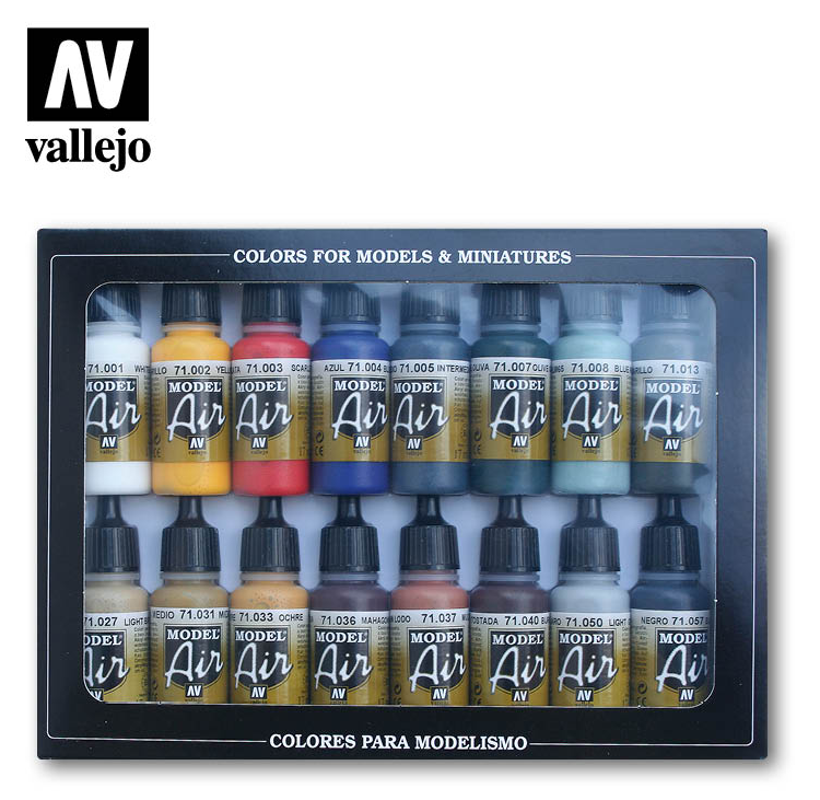 Vallejo Model Air Set - Basic Colors (x16)