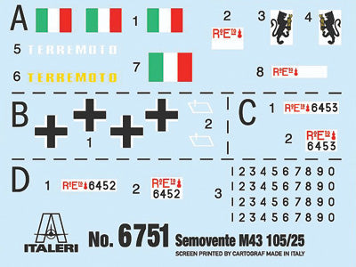 Italeri 1/35th Scale Semovente M43 da 105/25 Bassotto