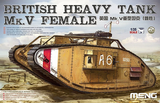 Meng Model 1/35th scale Mk.V Female British Heavy Tank